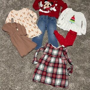 Holiday Lot -4T Long Sleeve Kids Dress
